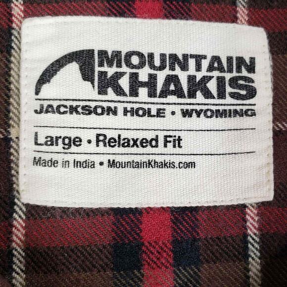 Mountain Khakis Shirt Mens Size Large L Red Plaid LS Relaxed Button Down - Picture 8 of 11